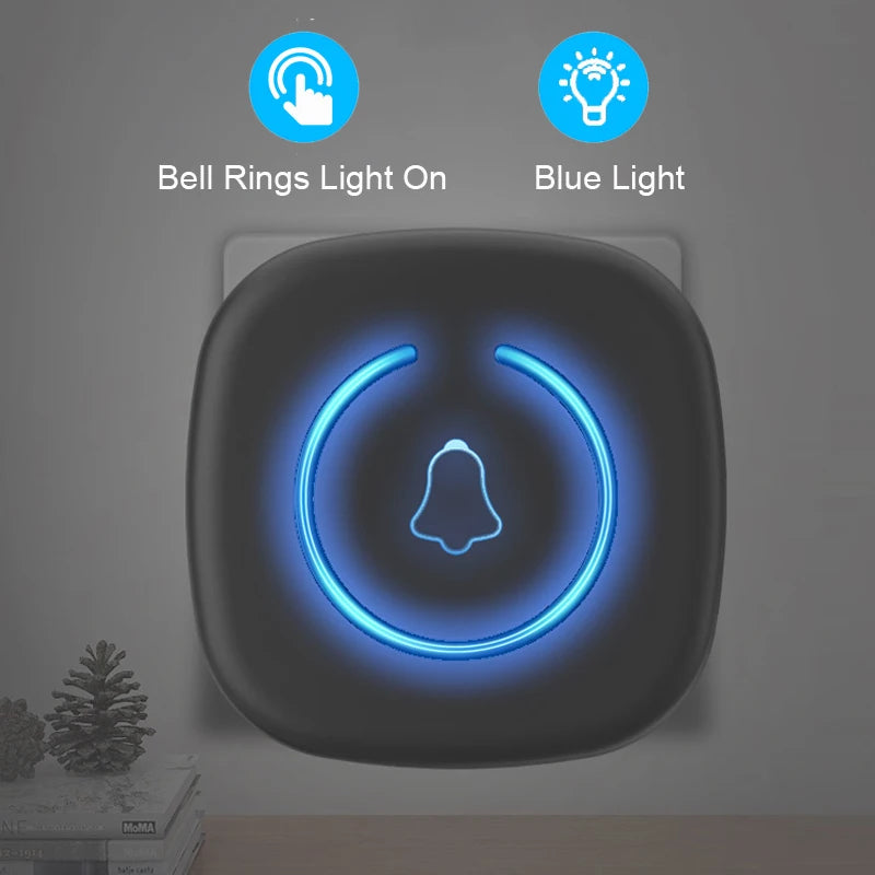 Wireless Doorbell IP44 Waterproof Smart Home Welcome Door Bell 300M Range 60Songs Intelligent Home Chime Bell Kit US/EU Plug…