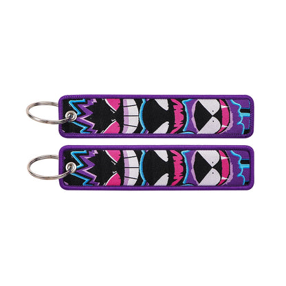 Japanese Anime Elf Monsters Keychain for Cars Backpack Key Holders Embroidery Keyrings Key Tag Jet Tag Accessories Gifts 1pc…