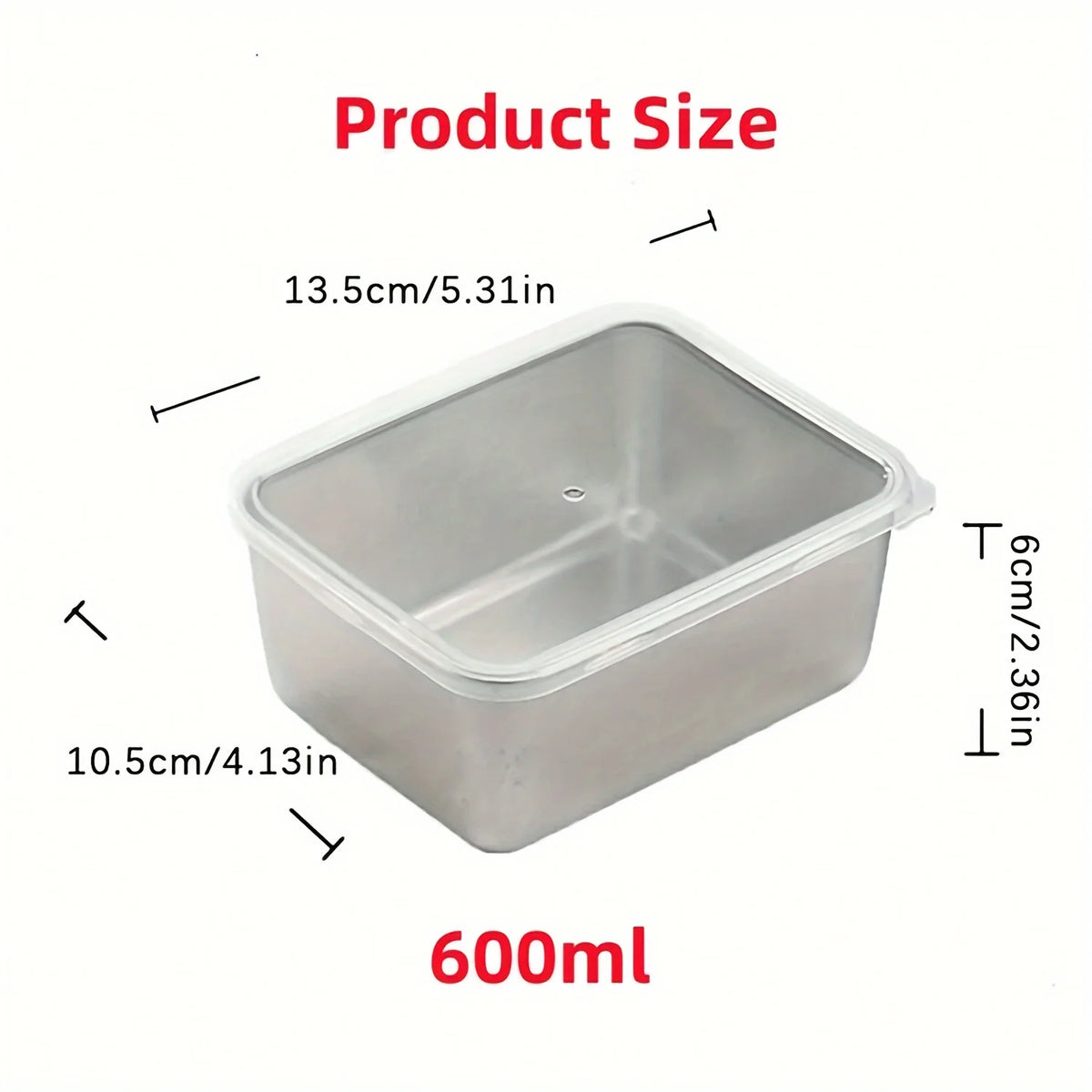6-Piece Stainless Steel Food Storage Containers Set With Lids - Leakproof, Stackable & Reusable For Camping, Picnics, School…