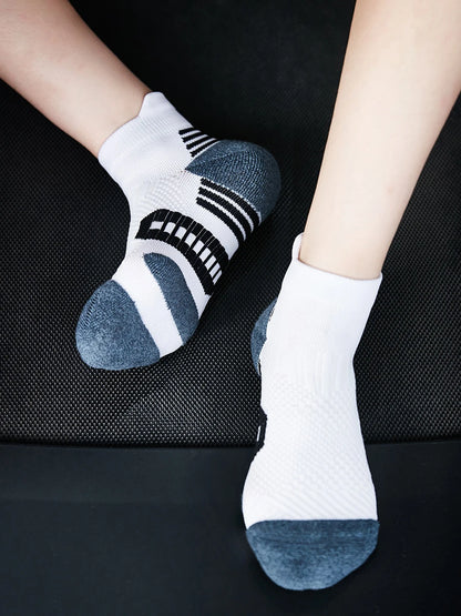 3Pair Professional Fitness Sports Socks Towel Bottom Non-Slip Running Socks Men Women Short Quick-Drying Basketball Training…