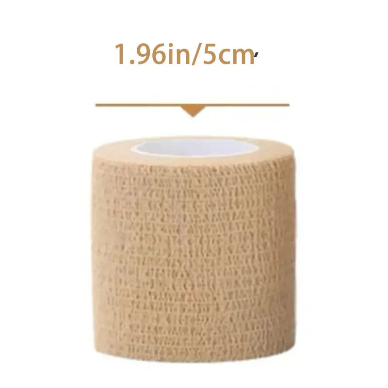 10/1Rolls Medical Adhesive Bandage Elastic Breathable Sports Self Adhesive Tape Beige Wrap Finger Tape For Wrist Ankle First…