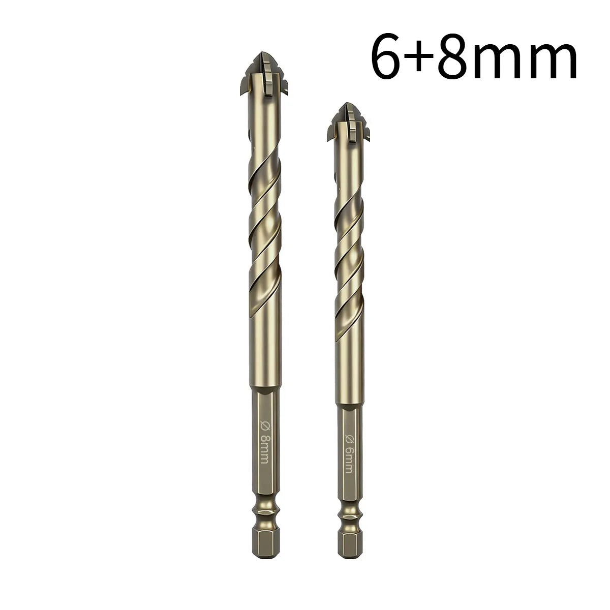 High-Four-Edged Serrated Eccentric Drill for Dry Drilling of Ceramic Tiles, Glass, Marble, Concrete, Stainless Steel Drill B…