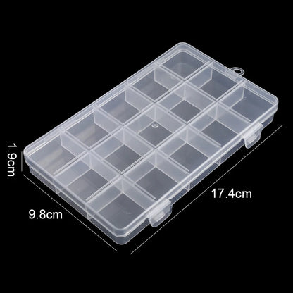 Transparent Storage Container Jewelry Box Clear Plastic Organizer Box Empty Earring Storage Organizer Display Case for Beads…
