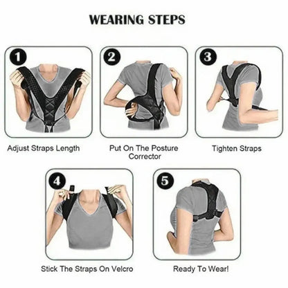 Back Posture Correction Belt Hunchback Prevention Correction of Sitting Posture Unisex Breathable Body Shaping - image 5