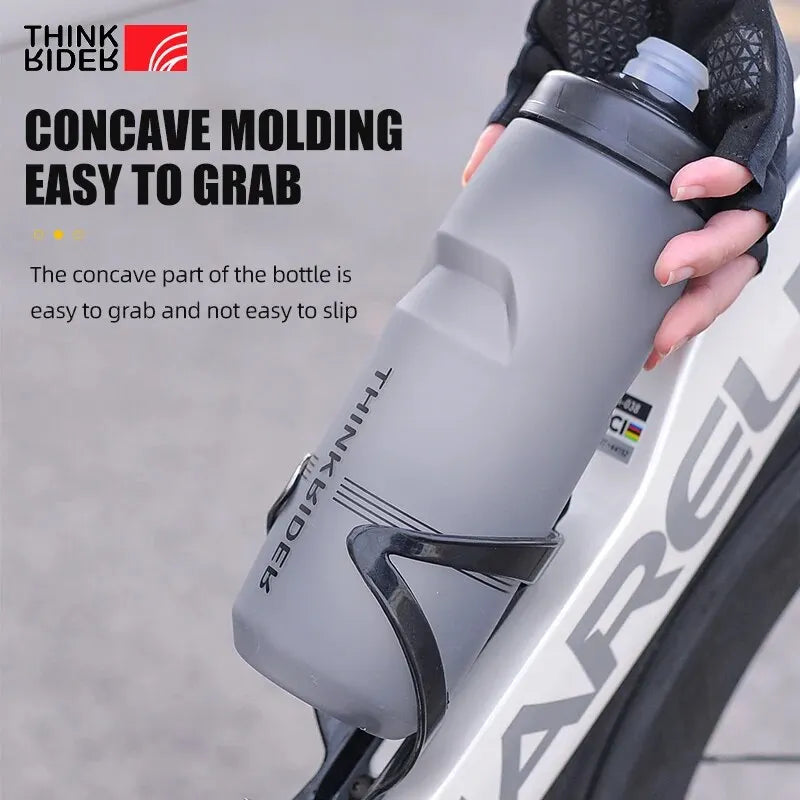 ThinkRider 620ml/750ml Bicycle Bottle MTB Road Bike Water Bottle Outdoor Sports Plastic Portable Large Capacity Drink Cyclin…