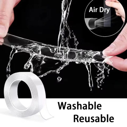 Nano Double sided Adhesive Tape Extra Strong Waterproof Transparent Traceless Tape Thickened Reusable Decorative Tape Home T…