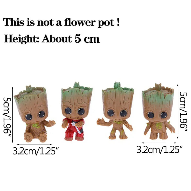 Home Decoration Crafts Miniature Model Office Desktop Display Cartoon Groot Figurines Handicrafts Decor Tree Man Ornament 5C…