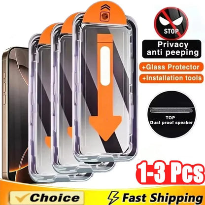 Oleophobic Coating Dust Free Installation Privacy Screen Protector For iPhone 17 Pro Max 18 16 15 13 14 Pro 11 12 16e Mini S…
