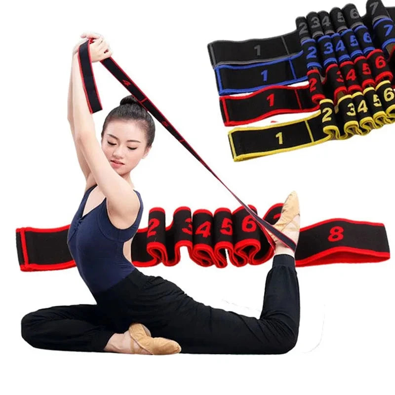 Yoga Stretch Resistance Bands Adult High Elasticity Multi-Segment Belt Yoga Assisted Stretching Belt Yoga Fitness Products -…