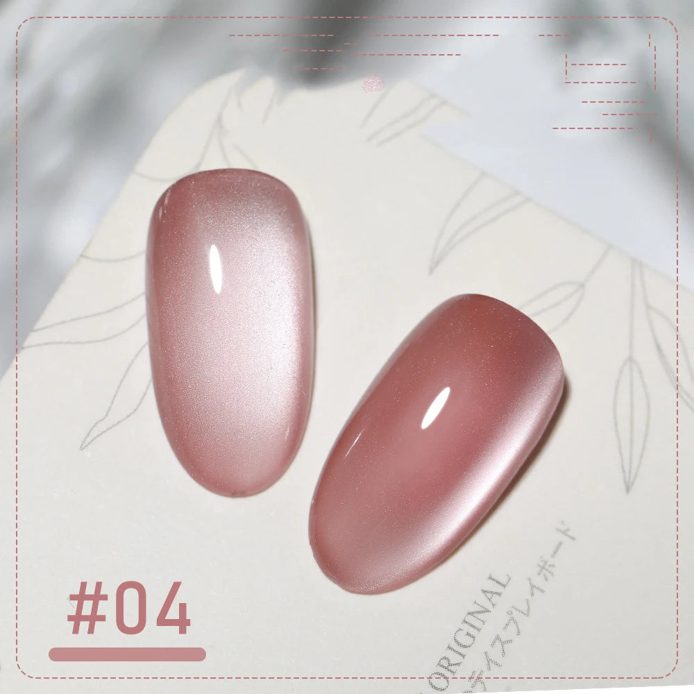 5g/Bottle White Moonlight Nail Cat's Eye Gel Magnetic Satin Gel Polish 9-Colors Soak Off Glitter Phototherapy Manicure Varni…