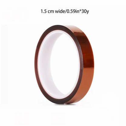 30m Long Gold Finger High Temperature Resistant Tape Polyimide Tape Multi Size Pet Anti Static Lithium Battery Insulation Ta…