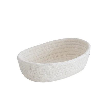면 끈 수납함 Nordic Cotton Rope Woven Storage Baskets Organize Boxs Desktop Sundries Organize Basket Sundries Key Cosmetics Stora…