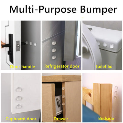 100Pcs Self Adhesive Door Stopper Rubber Damper Buffer Cabinet Bumpers Silicone Furniture Pads Cushion Protective Pads - ima…