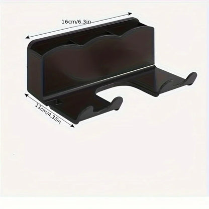 1pc Hair dryer storage rack, non perforated bathroom wall mounted bracket, bathroom air duct storage - image 3