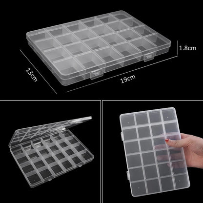 Transparent Plastic Storage Jewelry Box Compartment Adjustable Container For Beads Earring Box For Jewelry Rectangle Box Cas…