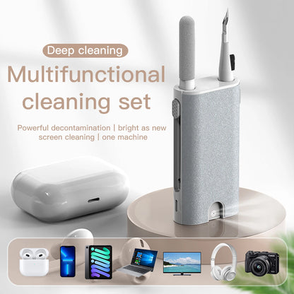 8 in 1 Cleaning Kit Computer Keyboard Cleaner Brush Earphones Cleaning Pen For Headset IPad Phone Cleaning Tools Keycap Pull…