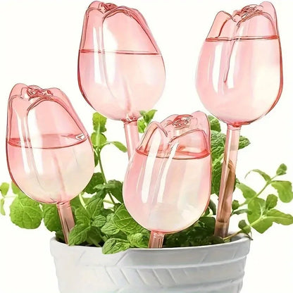 Pink Tulip Plant Watering Balls, Suitable for Indoor and Outdoor Plants, Automatic Plant Drippers, and Automatic Watering -…