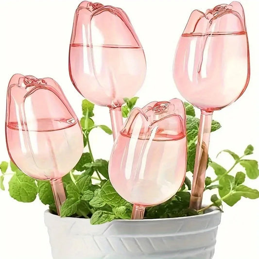 Pink Tulip Plant Watering Balls, Suitable for Indoor and Outdoor Plants, Automatic Plant Drippers, and Automatic Watering -…