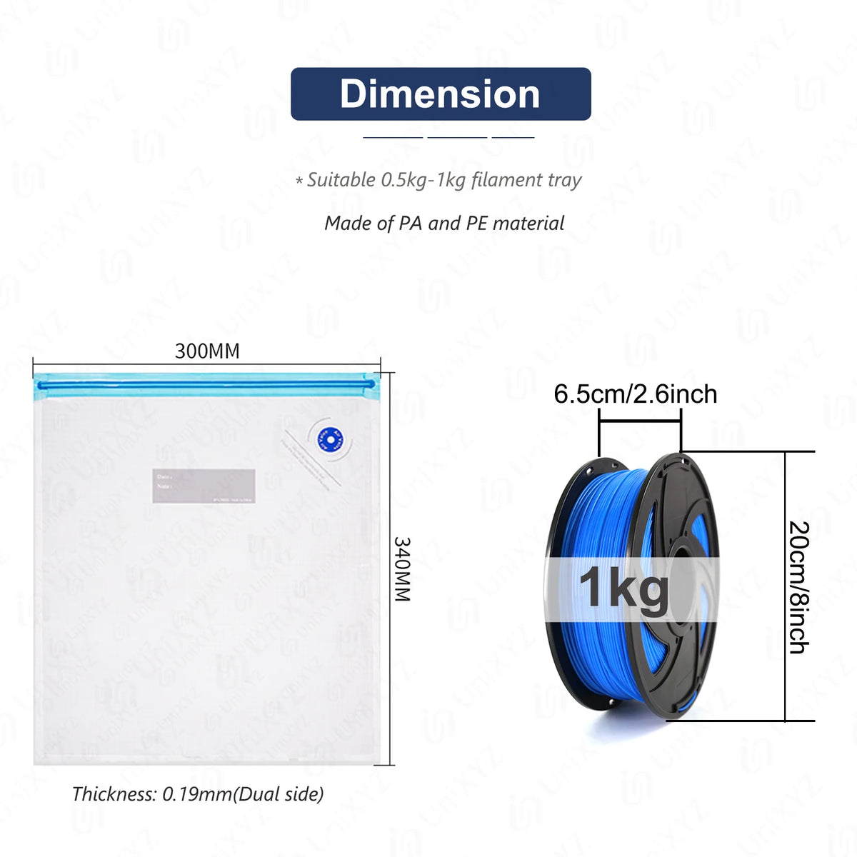 3D Printer Filament Storage Bag PLA ABS PETG Vacuum Bag Dryer Safekeep Humidity Resistant Sealing Bags Keep Filament Dry Sea…