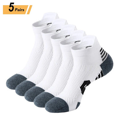 3Pair Professional Fitness Sports Socks Towel Bottom Non-Slip Running Socks Men Women Short Quick-Drying Basketball Training…
