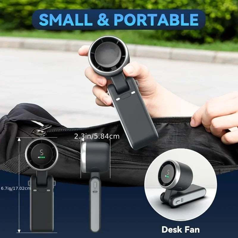 3-in-1 Fan, 5-speed, 3600mAh Rechargeable Lithium Battery, USB Charging, Travel Mini Fan - image 3