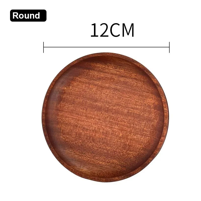 Walnut Wooden Tray Ins Wind Small Wooden Plate Japanese Rectangular Dinner Plate Cake Bread Coffee Tea Solid Wood Plate Tray…