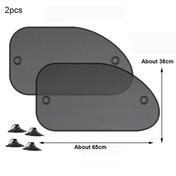 SEAMETAL Car Sun Shade Side Window Curtain Front Rear Window Sunshade Summer UV Blocking Suction Cup Car Sun Protection Curt…