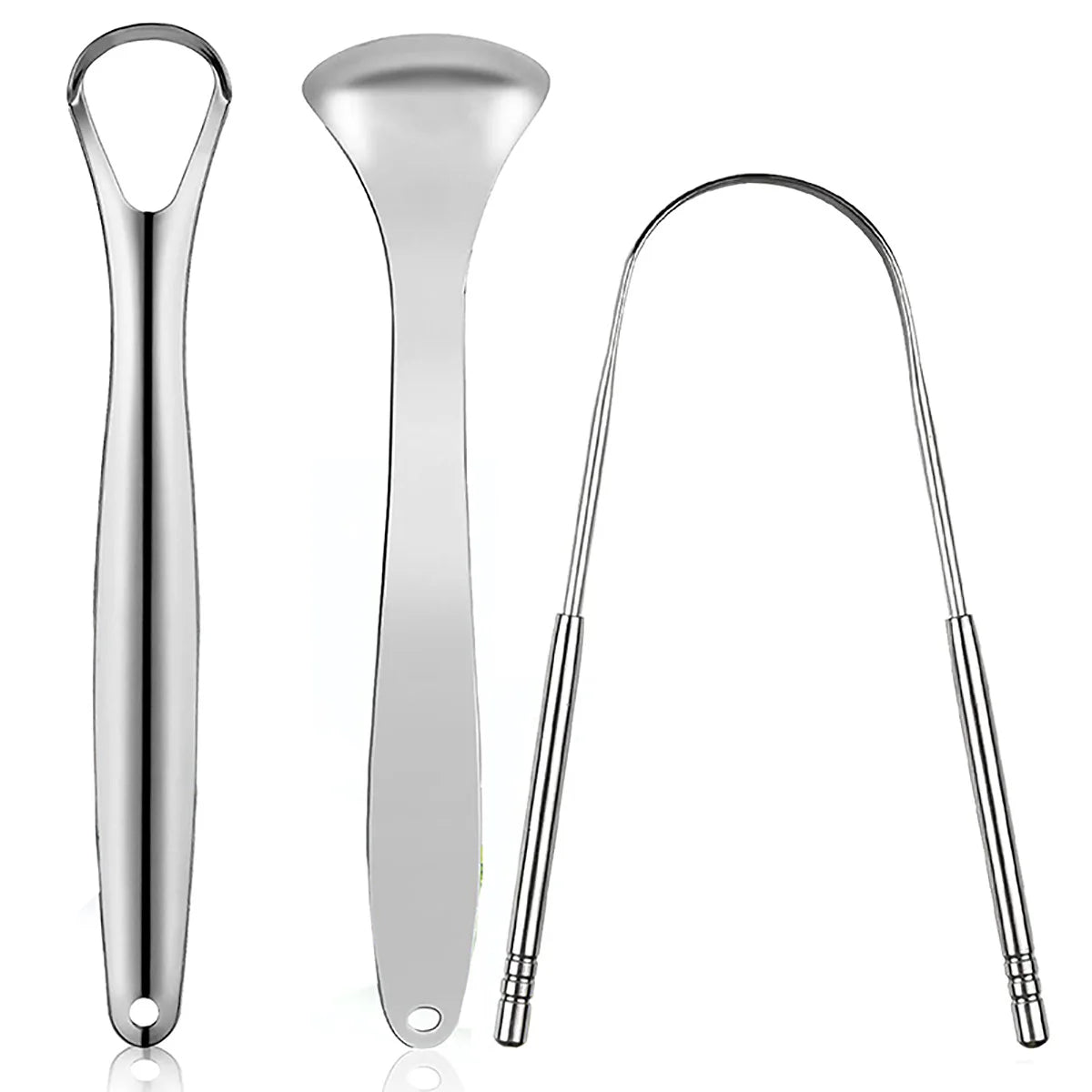 Premium 1pcs/3pcs Metal Tongue Scraper Cleaner for Adults & Kids, Portable Stainless Steel Tongue Scrapers Brushes for Remov…