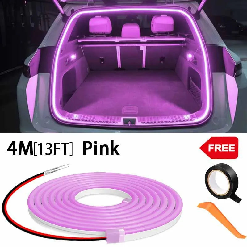 Car High Brightness Trunk Lighting Ambient Light Interior Decoration LED Wiring Free Automatic Sensing Tailgate Light Strip…