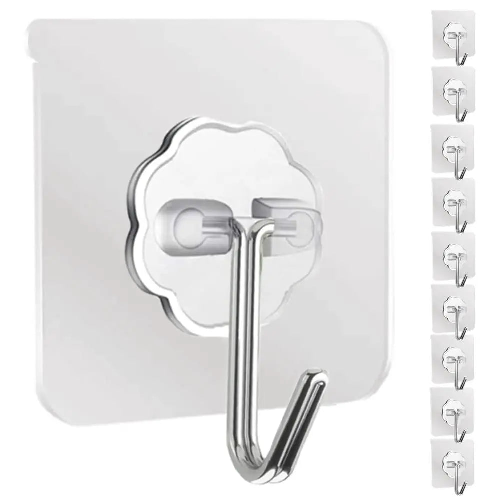 Waterproof and Oilproof Wall Hooks, Sticky Hooks for Kitchen Bathroom Shower Door Outdoor Wall Hanging Door Self-adhesive -…