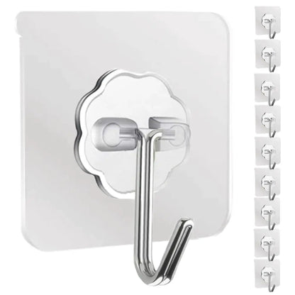Waterproof and Oilproof Wall Hooks, Sticky Hooks for Kitchen Bathroom Shower Door Outdoor Wall Hanging Door Self-adhesive -…
