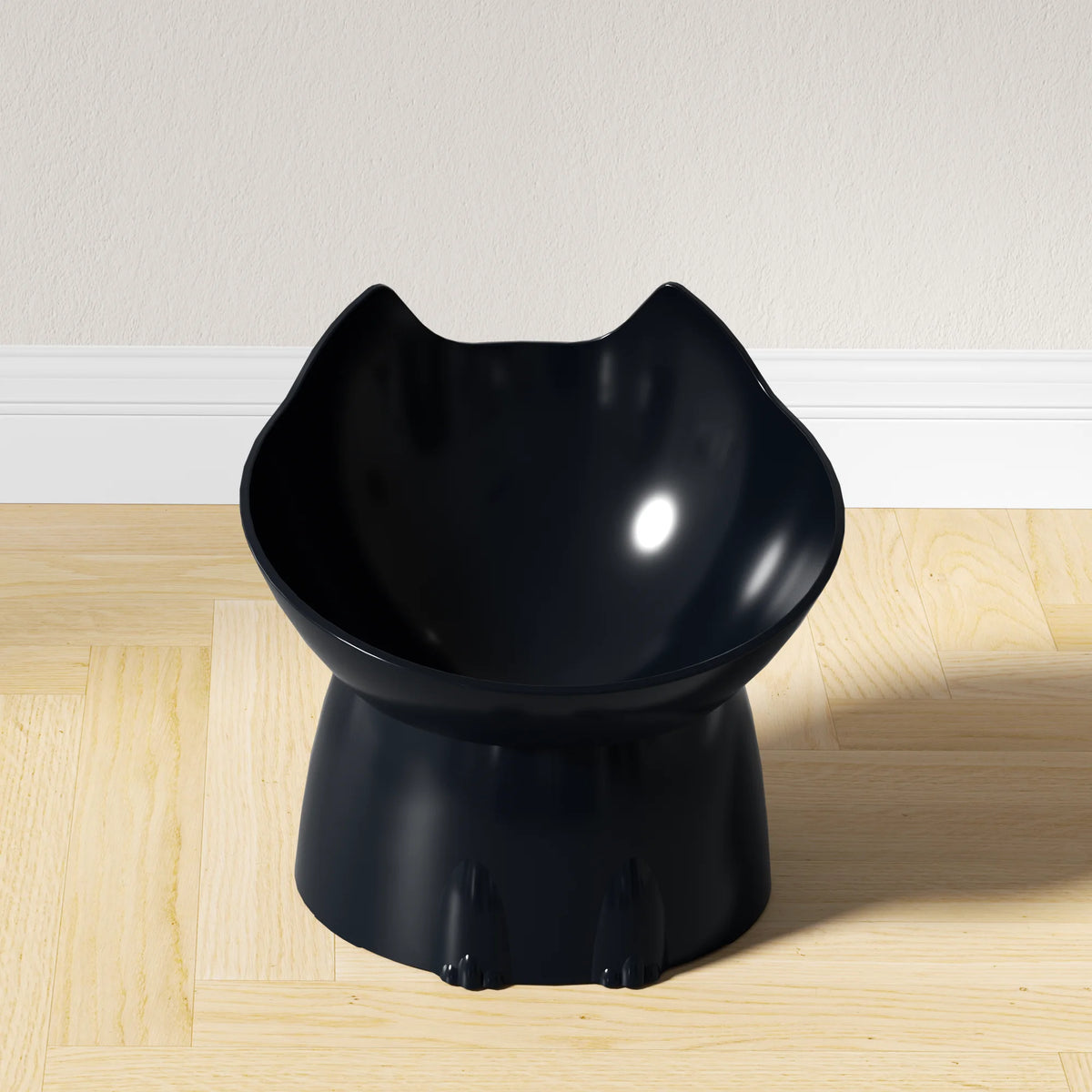 1pc WhiskerWare Elevated Cat Bowl, Anti-Tip Plastic Raised Pet Feeding Dish with Tilted Edge, Neck Protection Kitty Food - i…