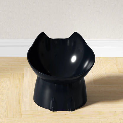 1pc WhiskerWare Elevated Cat Bowl, Anti-Tip Plastic Raised Pet Feeding Dish with Tilted Edge, Neck Protection Kitty Food - i…