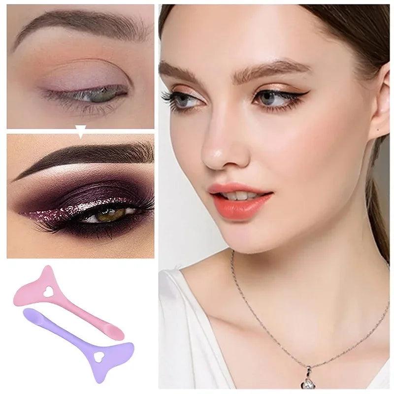 Wholesale Multi-functional Eyeliner Stencil Wing Tips Silicone Eyeliner Aid Drawing Lipstick Wearing Aid Reusable Makeup Too…