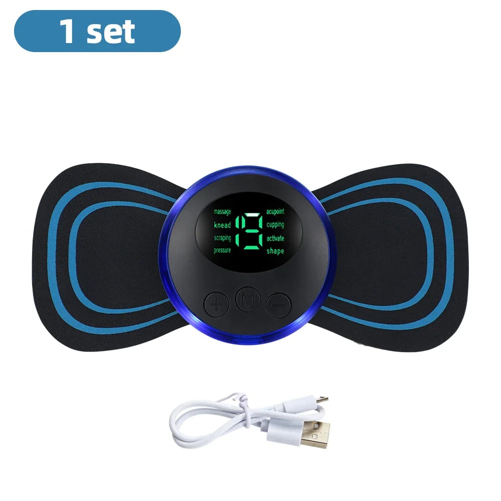 Electric Neck Massager EMS Muscle Massage Stimulator Low Frequency Instrument Back Cervical Calf Patches Pain Joints Mini De…