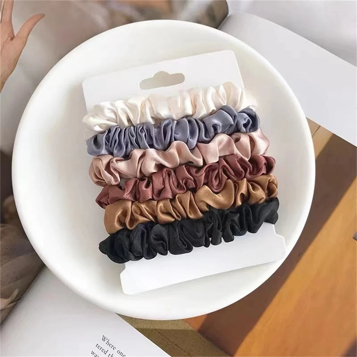 6pcs Satin Hair Scrunchies for Women - Softer Than Silk Scrunchies for Hair | Satin Scrunchies for Girls | - image 3