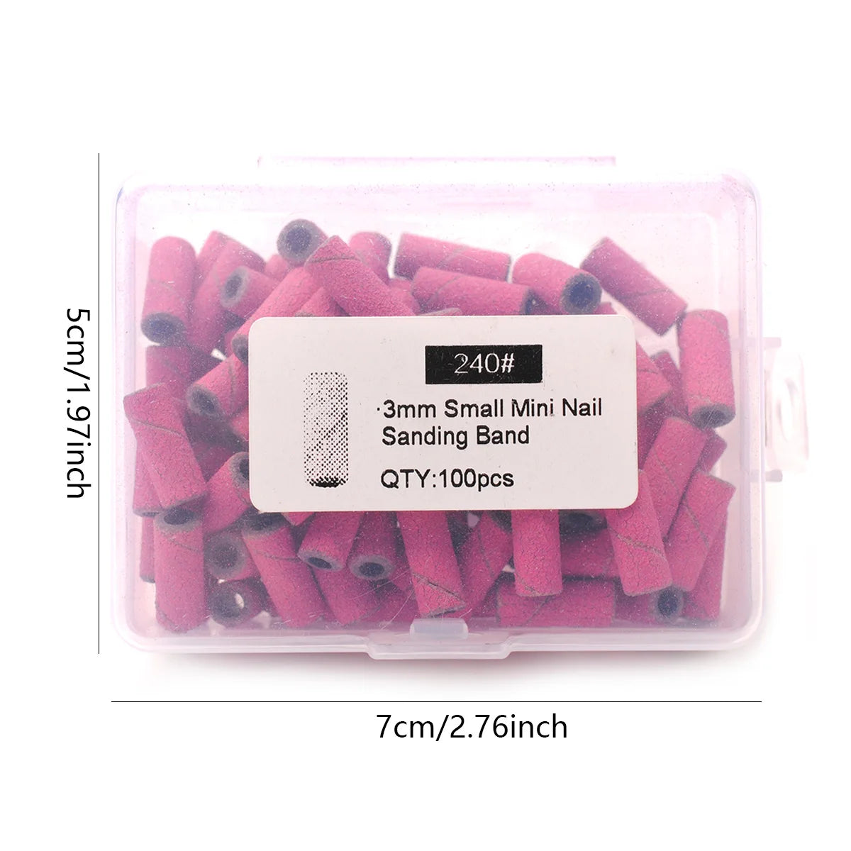 100pcs 3.1mm Mini Sanding Bands Kits Nail Drill Bits Mandrel Sets Electric Manicure Accessories Tool Dead Skin Remover - ima…
