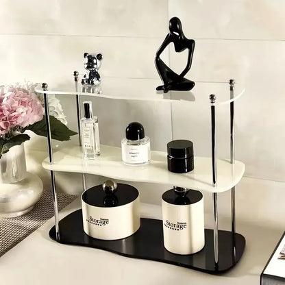 2-3Layers Acrylic Desktop Storage Rack Water Cup Perfume Bathroom Table Top Cosmetics Storage Jewelry Display Frame Organize…