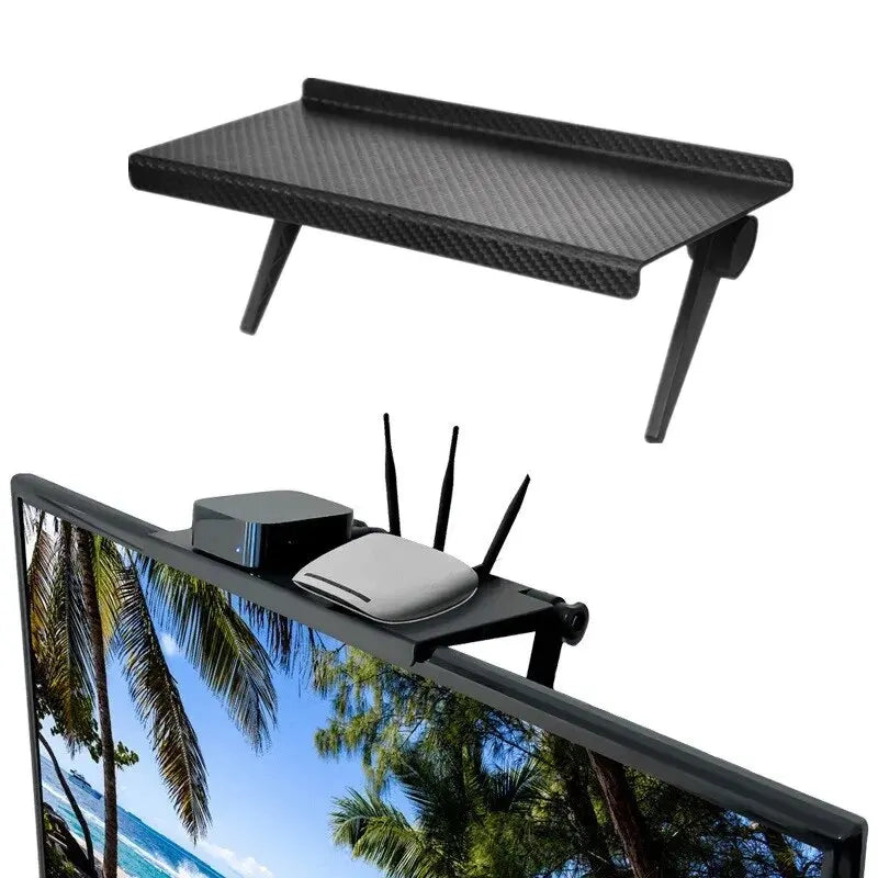 1PC Hot Selling Computer and TV Screen Storage Rack Wireless Router Set-top Box Rack No Perforated Storage Bracket Divine To…