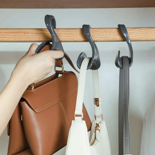 10pcs Widen Plastics Hanger Connection Hook Stackable Space Saving Storage Multifunctional Bag and Hat Hanging Rack - image 2