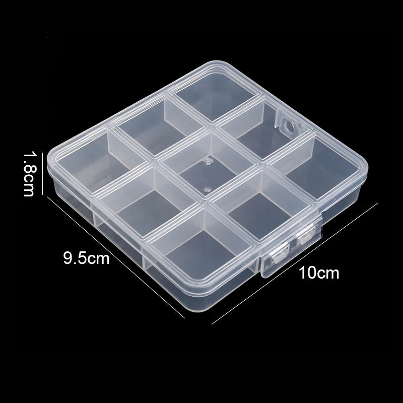 Transparent Storage Container Jewelry Box Clear Plastic Organizer Box Empty Earring Storage Organizer Display Case for Beads…