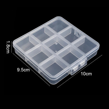Transparent Storage Container Jewelry Box Clear Plastic Organizer Box Empty Earring Storage Organizer Display Case for Beads…