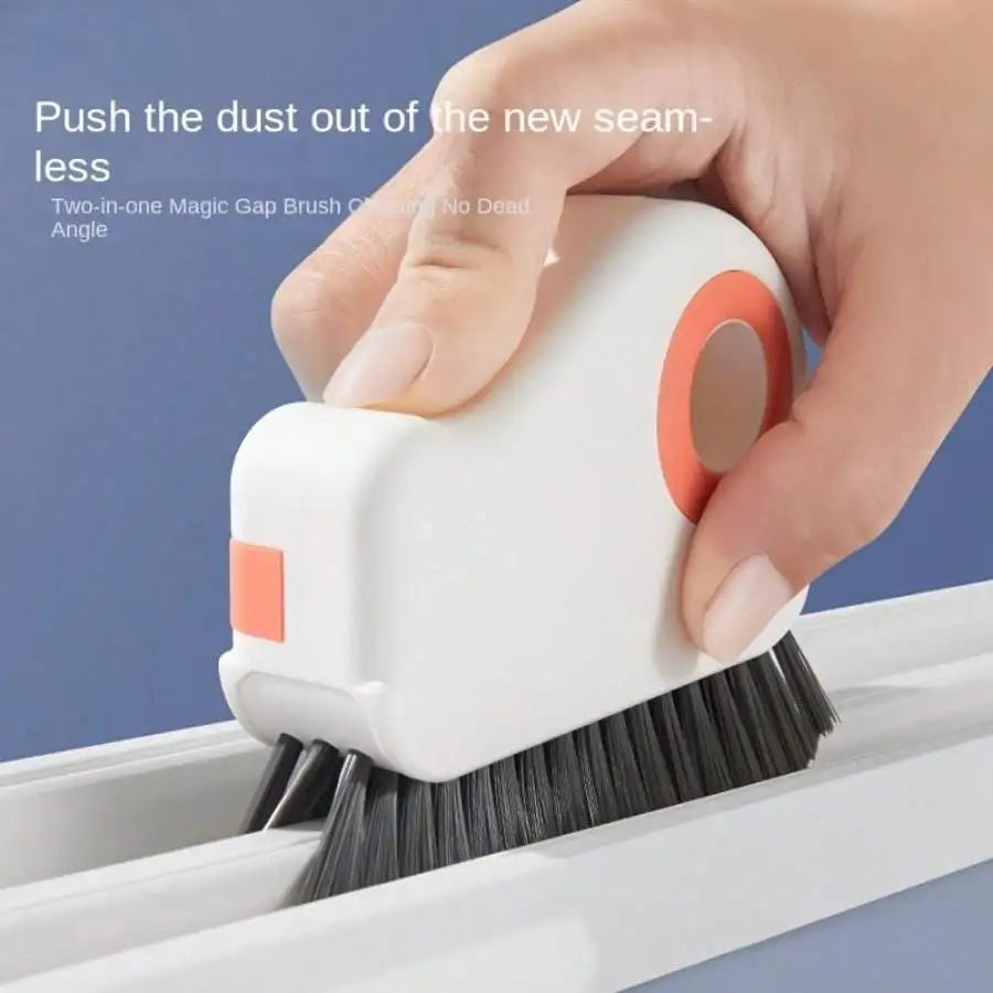 2-in-1 Detachable Window Track Cleaning Brush - Easy-Grip, Efficient Glass Corner & Sill Cleaning Tool for Doors & Windows