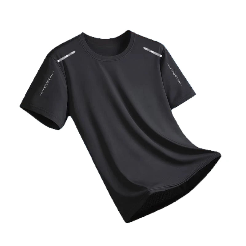 Ice Silk Running Shirts Men Loose Printing Short Sleeve Top Basketball Gym Sportswear For Male Fitness Workout Quick Dry Tee…
