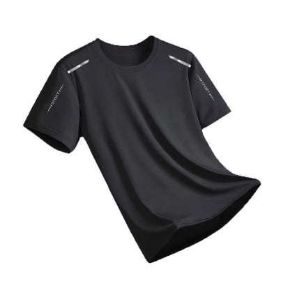 Ice Silk Running Shirts Men Loose Printing Short Sleeve Top Basketball Gym Sportswear For Male Fitness Workout Quick Dry Tee…