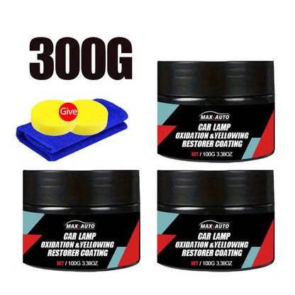 Car Headlight Restoration Polishing Kits Headlamp Scratch Remover Repair Cleaning Paste Remove Oxidation Headlight Polish Li…
