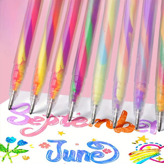 6pcs Glitter Gel Highlighter Pens Set - 1.2mm Vibrant Colors, Smooth Writing, Perfect for Journals, DIY Crafts, Greeting Car…