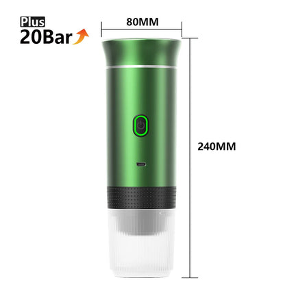 Wireless Electric Portable Espresso Coffee Machine for Car & Home Camping Coffee Maker 3-in-1 Capsule Powder Travel Coffee M…