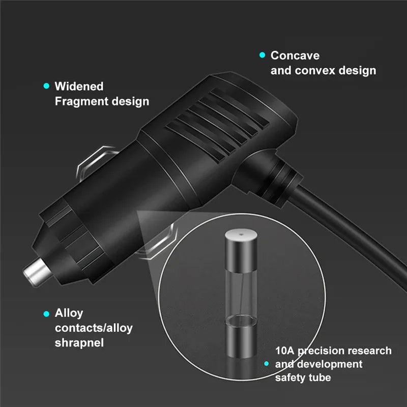 3 in 1 USB Type C Socket 120W Car Cigarette Lighter Splitter 12V 24V Fast Charger Phone Power Adapter for Car DVR GPS Dashca…