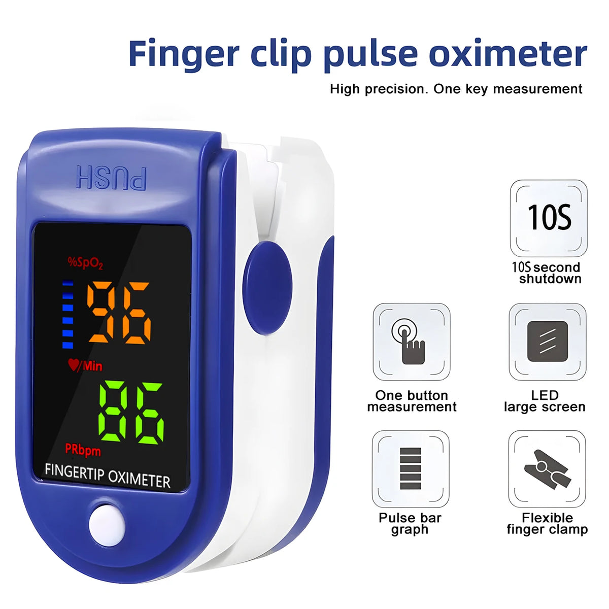 Digital Infrared Thermometer Forehead Body Non-Contact Fever Thermometers Or Medical Portable Finger Pulse Oximeter Blood Ox…